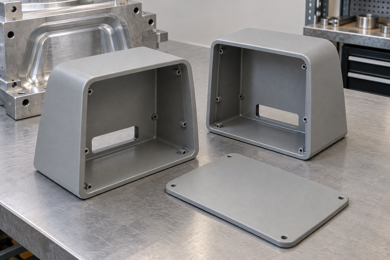 AI-generated thermoformed electrical enclosures concept