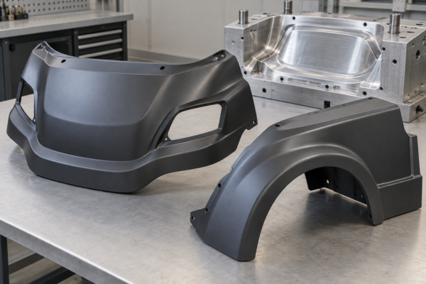 AI-generated concept: custom thermoformed vehicle panels